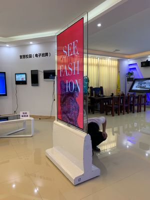 Android 9.1 43in Floor Standing Digital Signage Transparent Oled